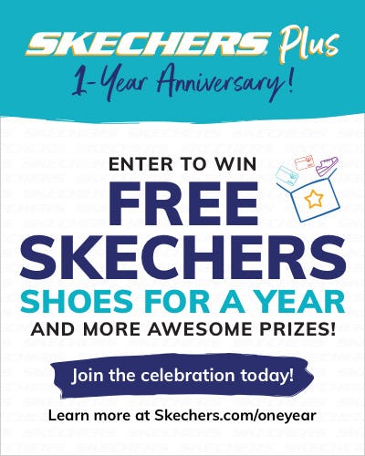 Skechers Plus 1-Year Anniversary Giveaway from Skechers