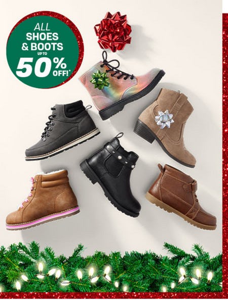 All Shoes and Boots Up to 50% Off from The Children's Place Gymboree