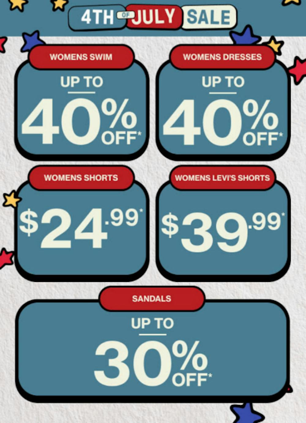 Up to 40% Off 4th Of July Sale