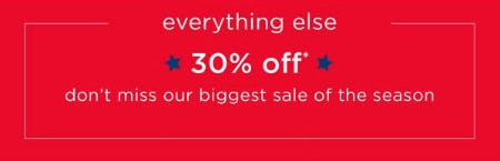 Everything Else 30% Off