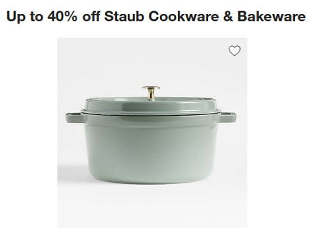 Up to 40% off Staub Cookware & Bakeware