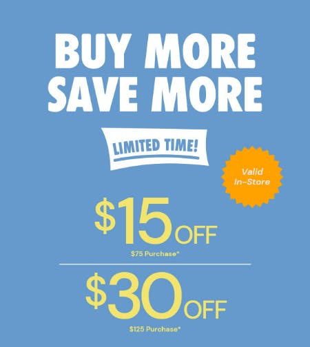 Buy More, Save More from Tillys