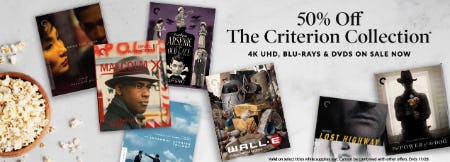 50% Off The Criterion Collection