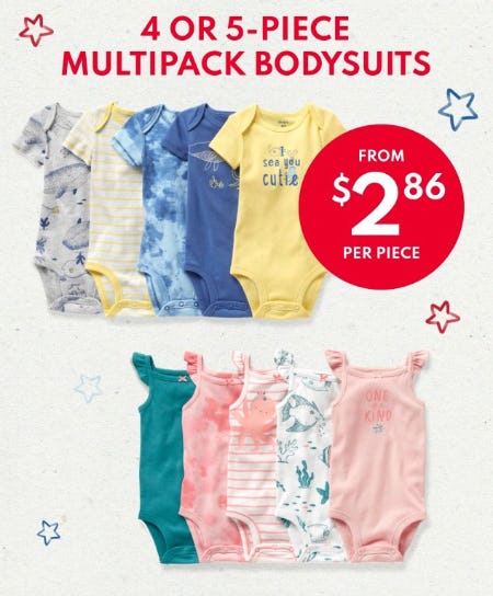 4 or 5-Piece Multipack Bodysuits from Carter's