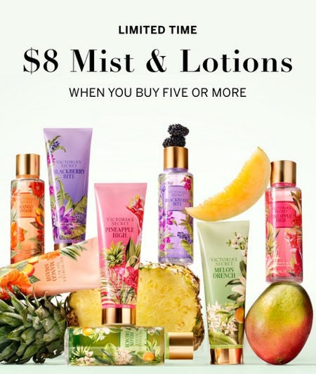 $8 Mist & Lotions from Victoria's Secret