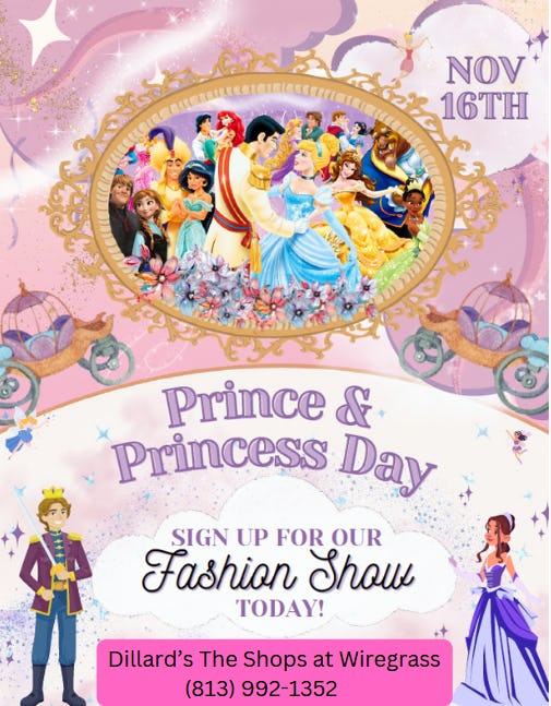 Prince and Princess Day at Dillard's