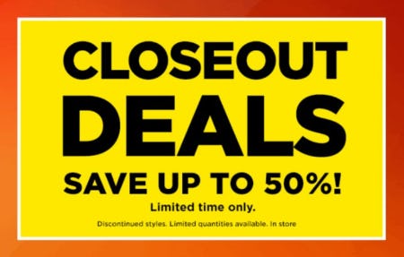 Closeout Deals Save Up to 50% from Kohl's
