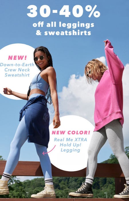 30-40% Off All Leggings and Sweatshirts from Aerie