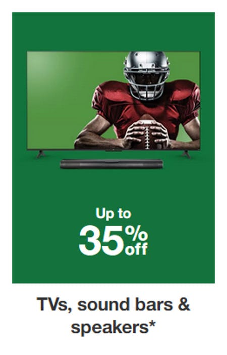 Up to 35% Off TVs, Sound Bars and Speakers from Target