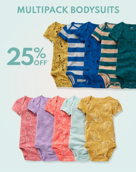 Multipack Bodysuits 25% Off from Carter's