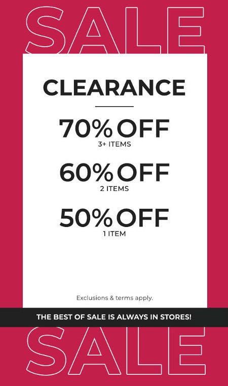 70% Off3+ Items, 60% Off 2 Items, 50% Off 1 Item from Lane Bryant