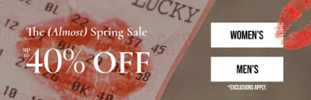 The Almost Spring Sale Up to 40% Off