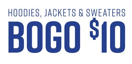 BOGO $10 Hoodies, Jackets & Sweaters from Hot Topic
