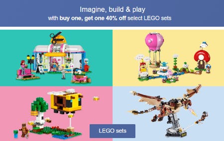 Buy One, Get One 40% Off on Select LEGO Sets from Target