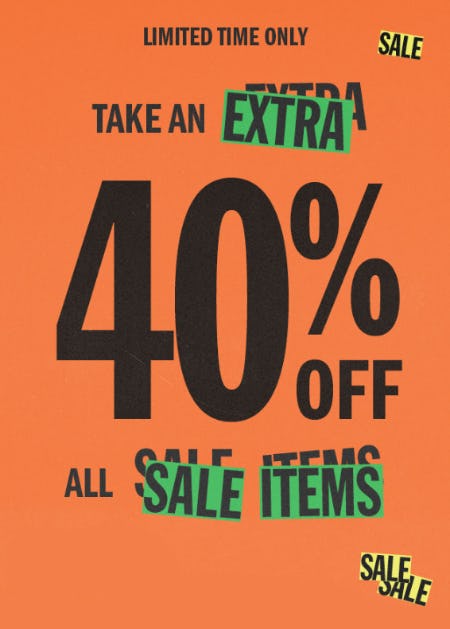 Take an Extra 40% Off Sale Items