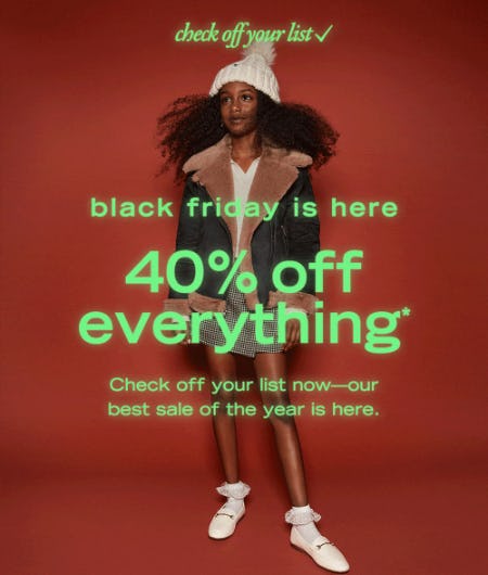 40% Off Everything from Abercrombie Kids