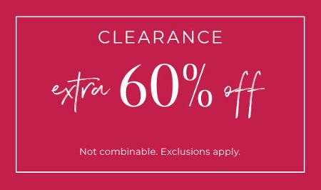 Extra 60% Off Clearance