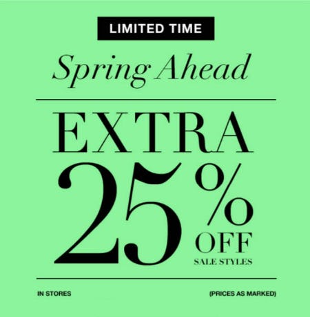 Extra 25% Off Sale Styles