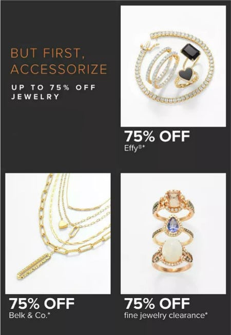 Up to 75% Off Jewelry from Belk