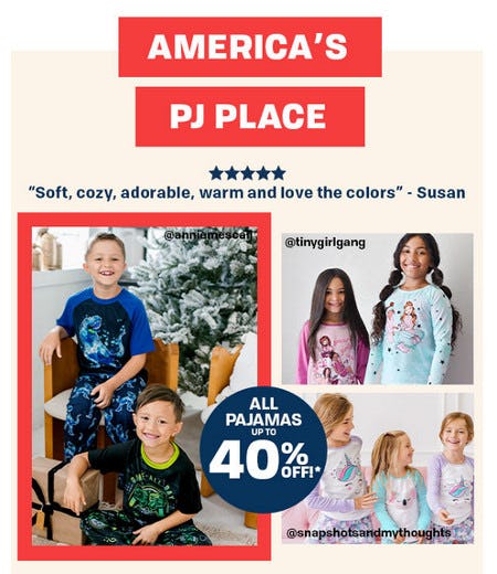 All Pajamas Up to 40% Off