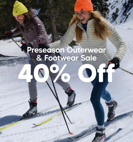 Preseason Outerwear & Footwear Sale 40% Off from Eddie Bauer