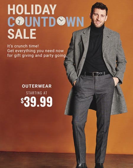 Outerwear Starting at $39.99 from Men's Wearhouse