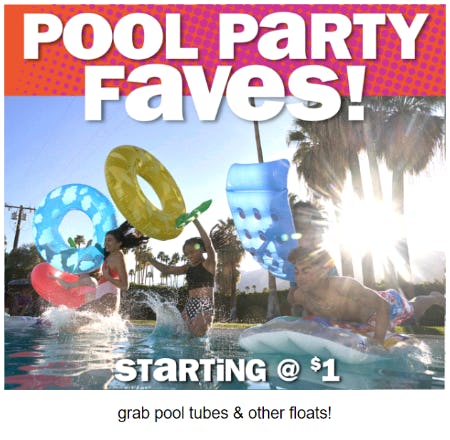 Starting at $1 Grab Pool Tubes and Other Floats