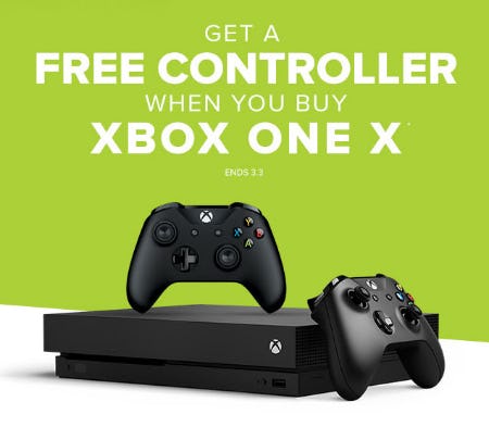 Free Controller with XBox One X Purchase from GameStop