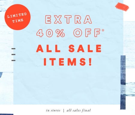 Extra 40% Off All Sale Items from Anthropologie