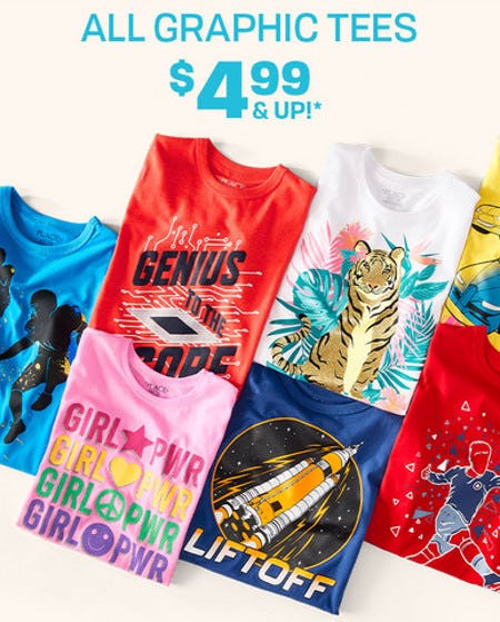 All Graphic Tees $4.99 and Up