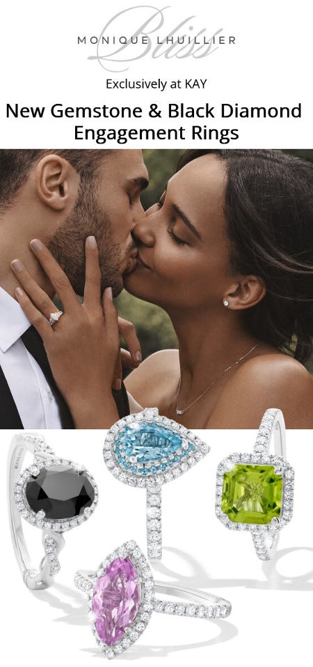 New Drop: Monique Lhuillier Bliss Gemstone & Black Diamond from Kay Jewelers