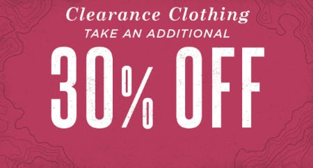 Take an Additional 30% Off Clearance Clothing
