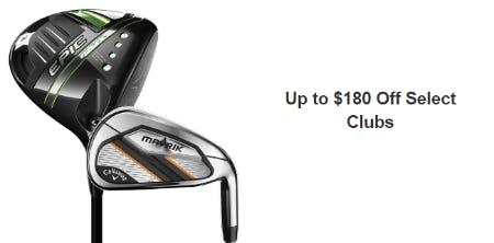 Up to $180 Off Select Clubs from Golf Galaxy
