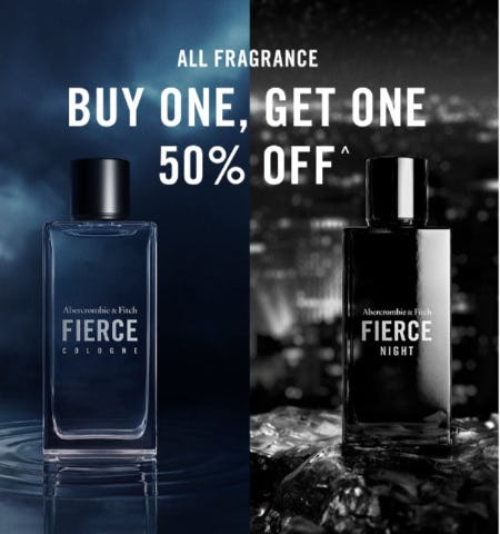 All Fragrance Buy One, Get One 50% Off from Abercrombie & Fitch