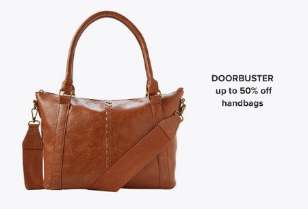 Doorbuster Up to 50% Off Handbags