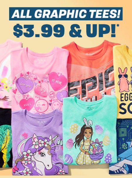 All Graphic Tees $3.99 and Up from The Children's Place