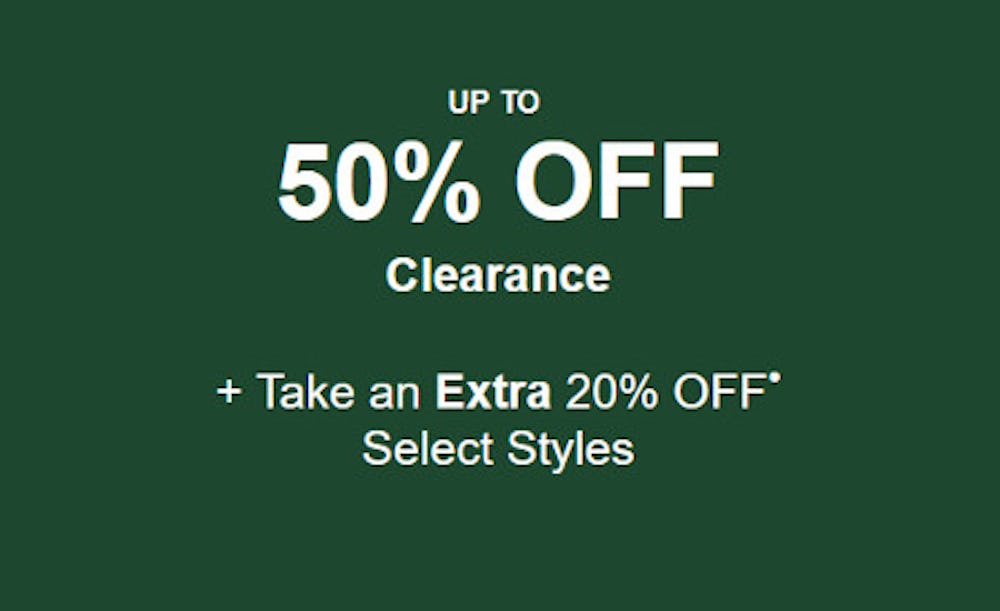 Up to 50% off Clearance