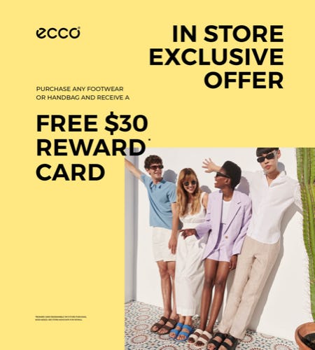Free $30 ECCO Reward Card from ECCO