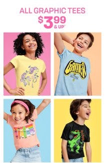 All Graphic Tees $3.99 & Up from The Children's Place