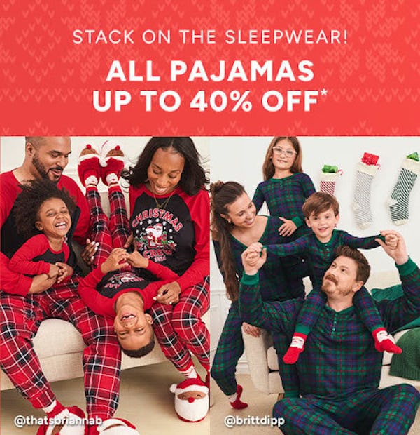 All Pajamas Up to 40% off