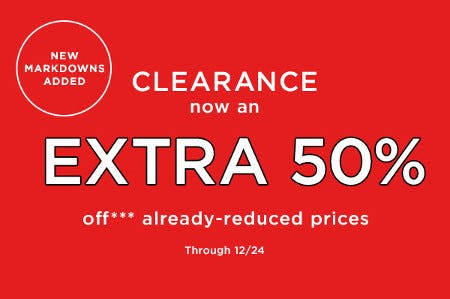 Extra 50% off Already-Reduced Prices