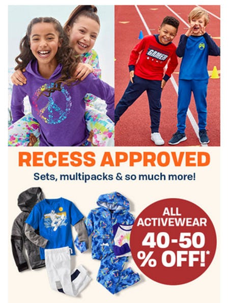 All Activewear 40-50% Off from The Children's Place Gymboree