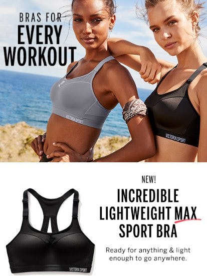 New! Incredible Lightweight Max Sport Bra from Victoria's Secret