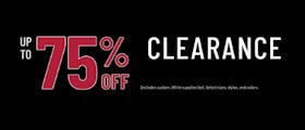 Up to 75% off Clearance