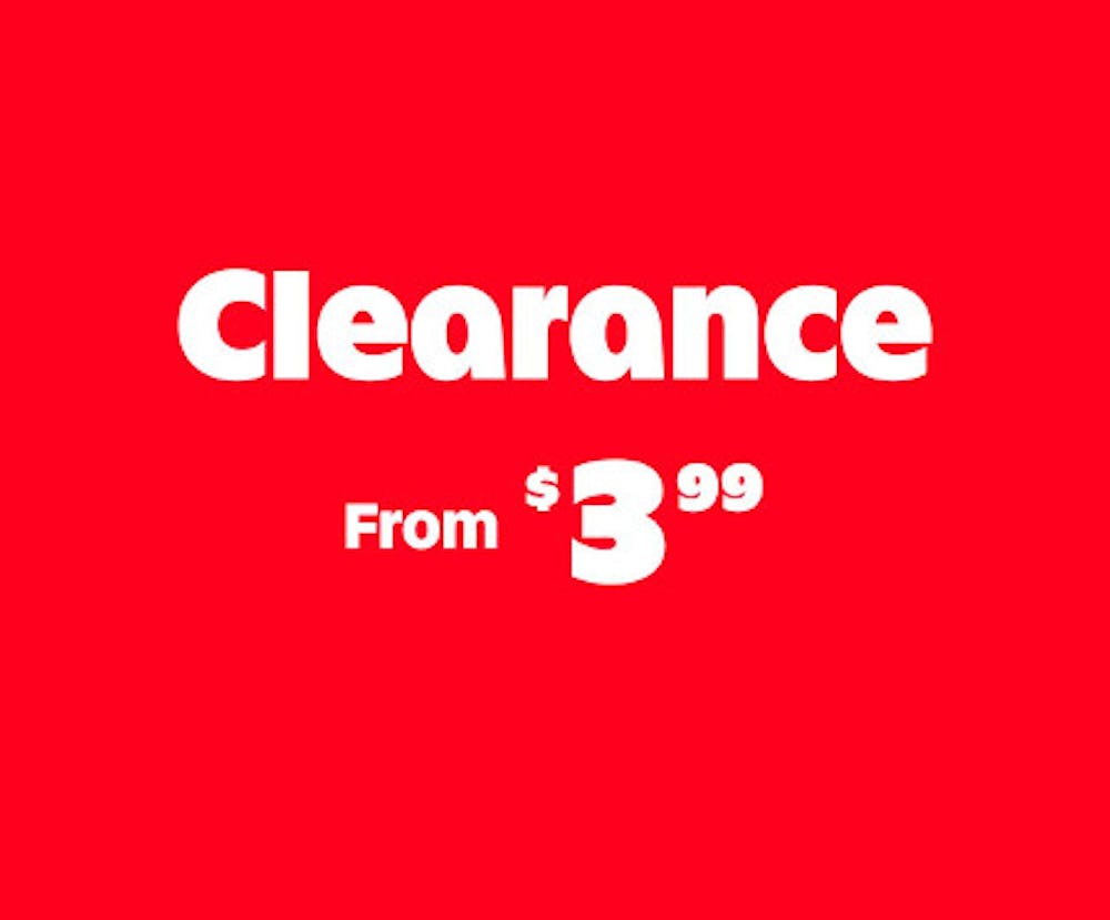 Clearance From $3.99