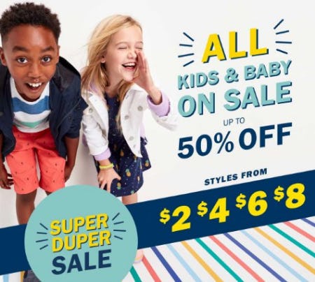 All Kids & Baby on Sale up to 50% Off from Old Navy