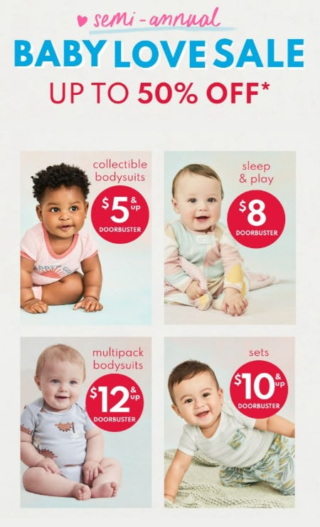 Baby Love Sale Up to 50% Off from Carter's