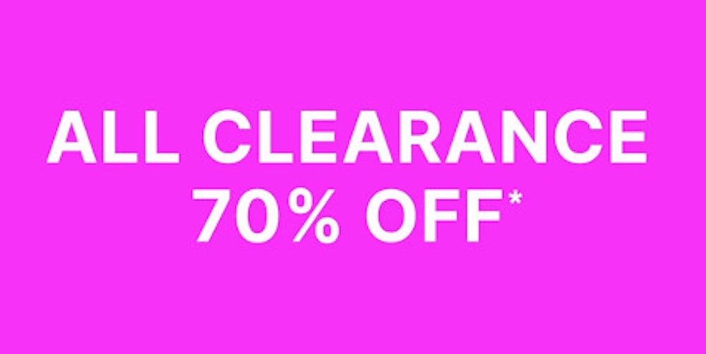 All Clearance 70% off