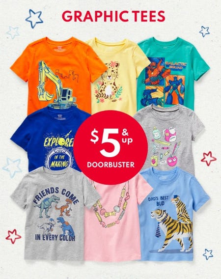 Graphic Tees $5 & Up Doorbuster from Carter's