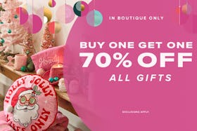 Buy One, Get One 70% off All Gifts